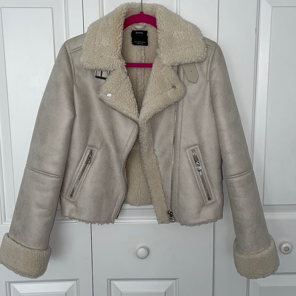 Sherpa Lined Aviator Jacket